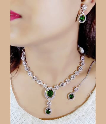 Ladymania Blue Alloy Necklace Set ( Pack of 1 )