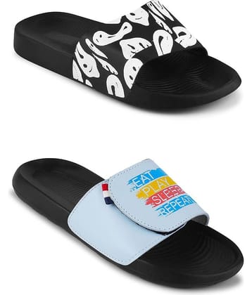 PERY PAO Black Men's Slide Flip Flop