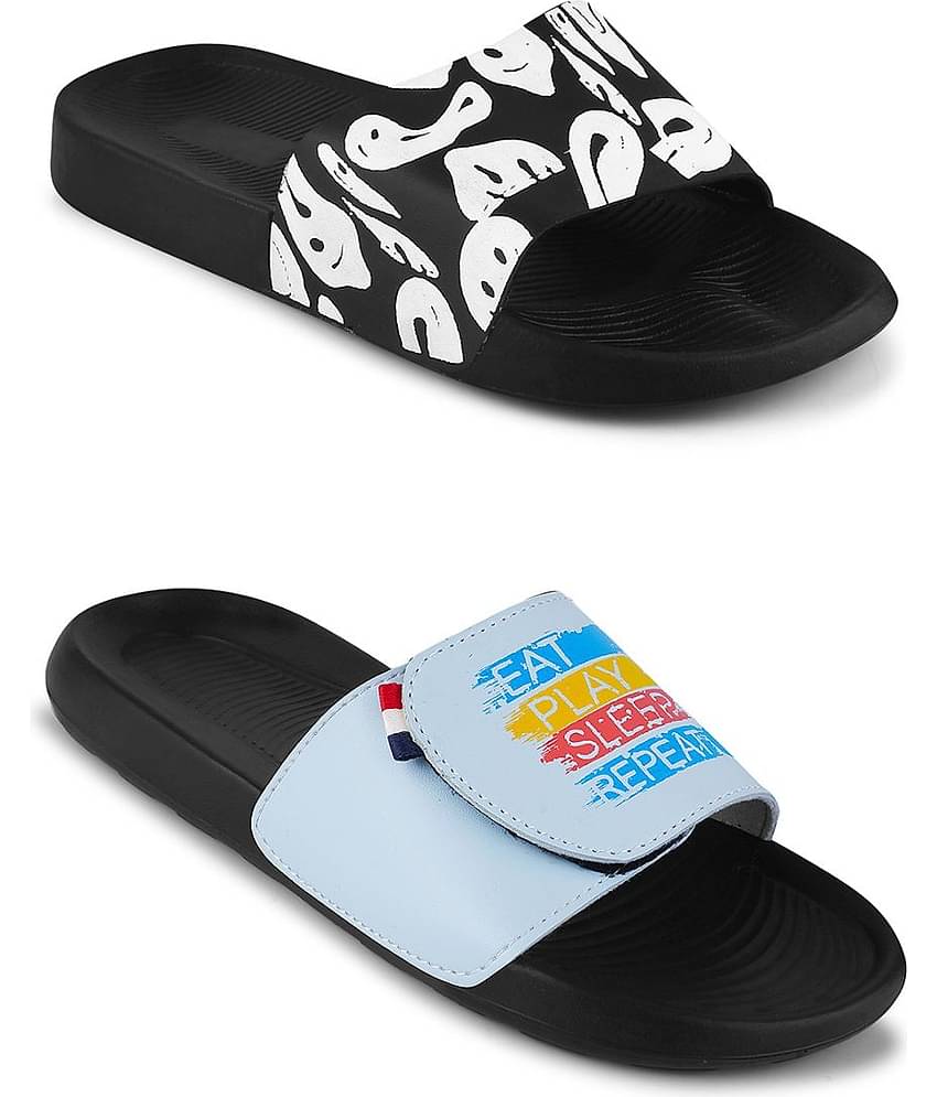 PERY PAO Black Men's Slide Flip Flop