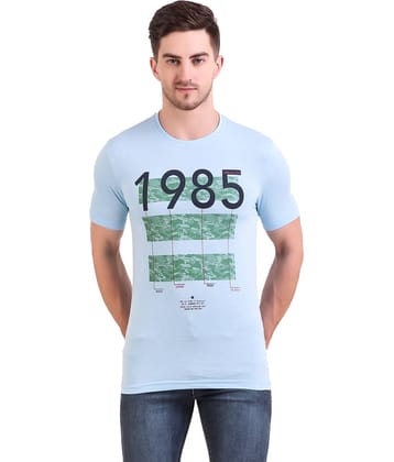 Bravezi Pack of 1 Cotton Blend Slim Fit Men's T-Shirt ( Blue )