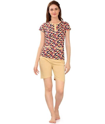 Zebu Cotton Nightsuit Sets - Beige