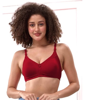 LYRA Pack of 1 Cotton Heavily Padded Everyday Bra For Women ( Red )