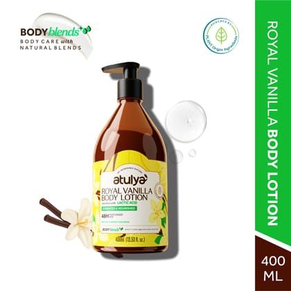 Atulya Royal Vanilla with Lactic Acid Body Lotion for Moisturised Skin - 400 ml Atulya Royal Vanilla with Lactic Acid Body Lotion for Moisturised Skin - 400 ml