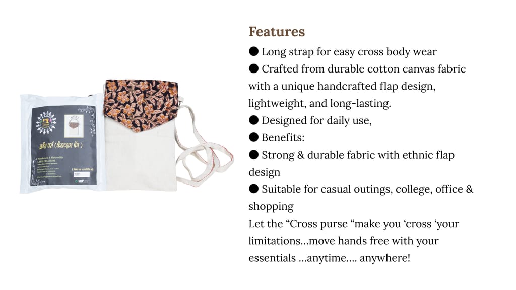 Cross Purse / Canvas Bag 1 piece each