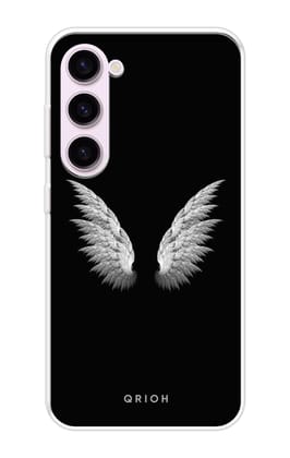 White Angel Wings Soft Cover for Samsung Galaxy S23 5G