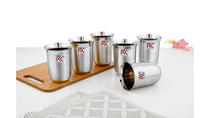 RK SAIBA Stainless Steel Hammered Finish Tableware Drinkware Tumbler Drinking Glasses for Home, Restaurants, Office Capacity 300 Ml RK SAIBA Stainless Steel Hammered Finish Tableware Drinkware Tumbler Drinking Glasses for Home, Restaurants, Office Capacity 300 Ml