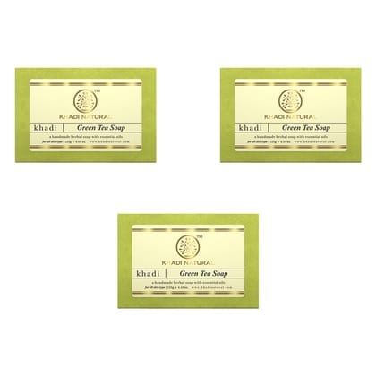 Khadi Natural Green Tea Soap Combo Pack Of 3 – 125gm Each