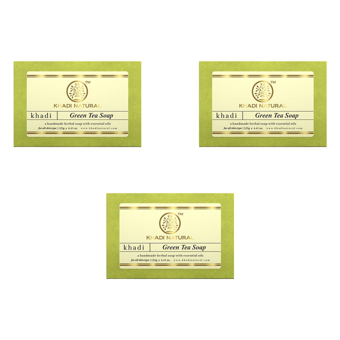 Khadi Natural Green Tea Soap Combo Pack Of 3 – 125gm Each