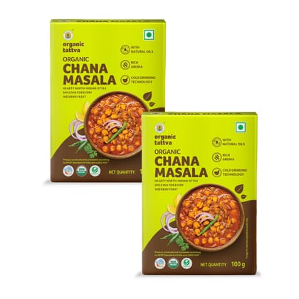 Organic Tattva Organic Chana Masala - 100g x Pack of 2