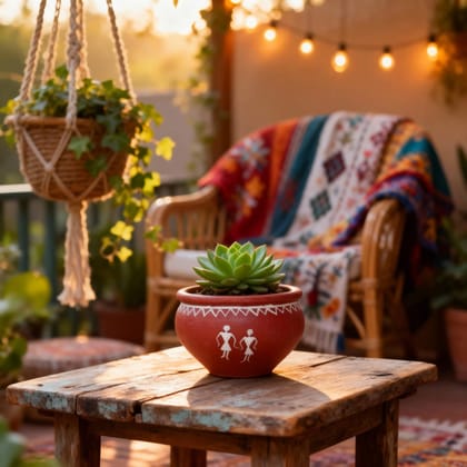 Tisser Brown Terracotta Pot – Premium Handcrafted Eco-Friendly Product