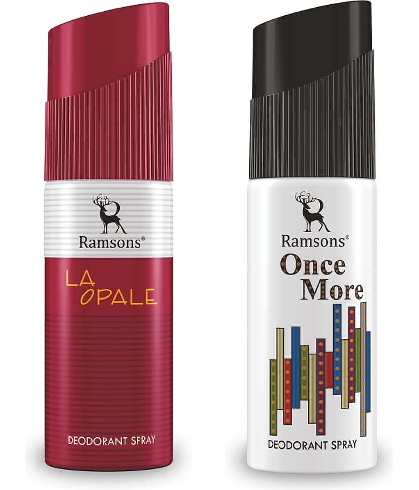 Ramsons - LA OPALE & ONCE MORE Deodorant Spray for Men 40ml each ( Pack of 2 )