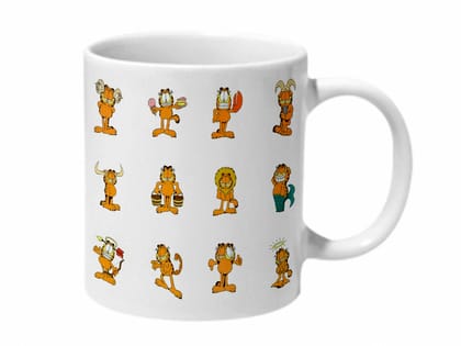 Multicolor Garfield Zodiac Signs Ceramic Mug