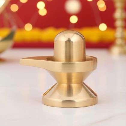 Brass Shivling God Idol - Shiva Lingam For Pooja, Height : 1 Inch (BSMAS997 A)