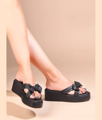 JM Looks Black Women's Slip On Heels