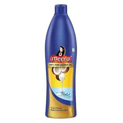 Meera 100% Pure Coconut Oil, Tripal Filtered Dala Copra with Fresh & Natural Aroma for Extra Shine and Smoothness,For Men and Women 600 ml Meera 100% Pure Coconut Oil, Tripal Filtered Dala Copra with Fresh & Natural Aroma for Extra Shine and Smoothness,For Men and Women 600 ml