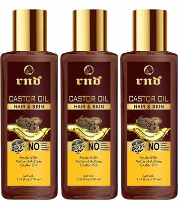 Cold Pressed Castor Oil For Hair Growth |100% Pure & Organic - Pack of 3 Hair Oil