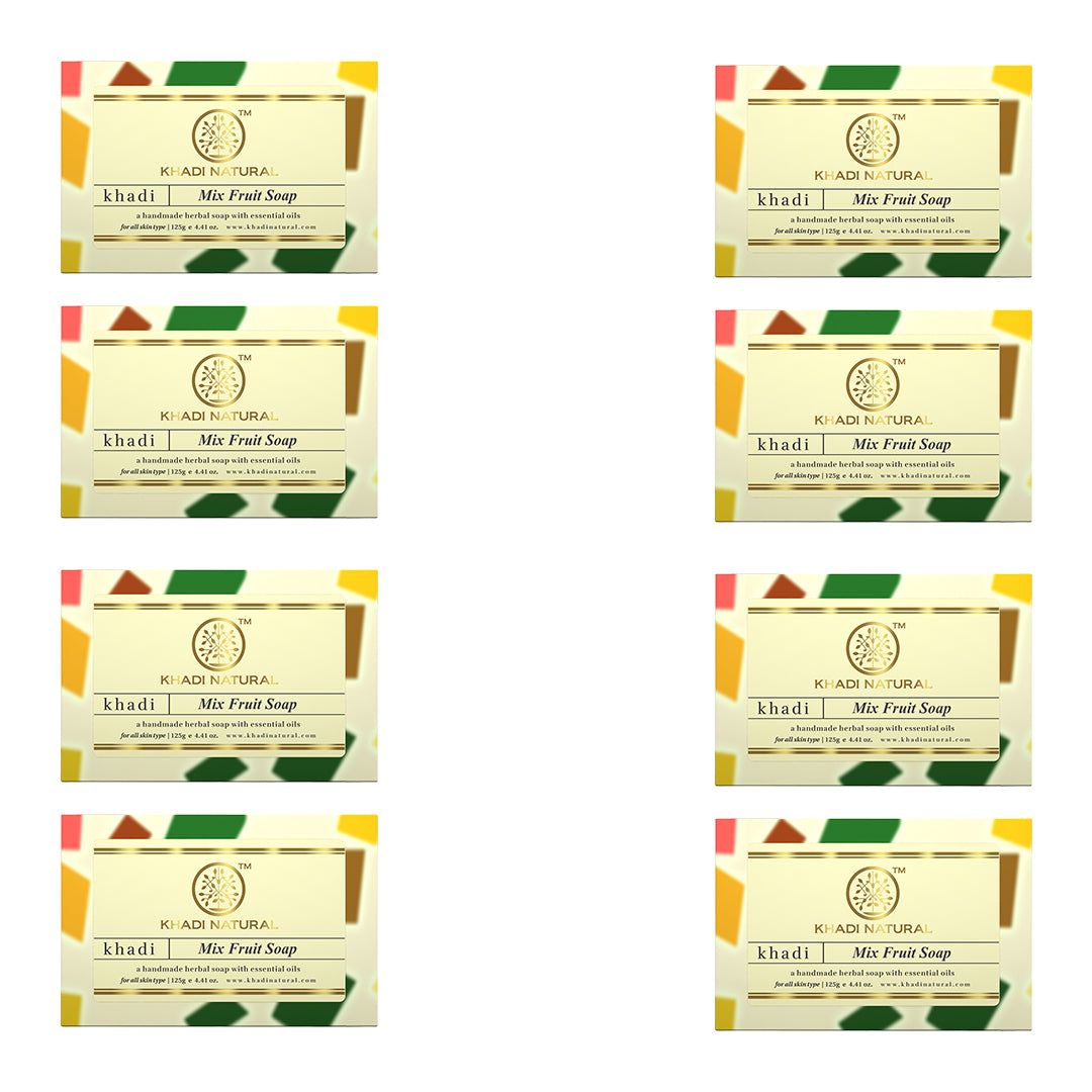Khadi Natural Mix Fruit Soap Combo Pack Of 8 – 125gm Each