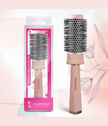 MAJESTIQUE Round Brush For All Hair Types ( Pack of 1 )