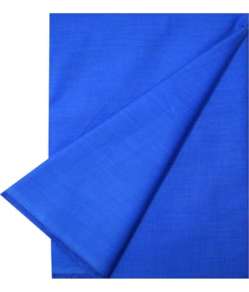 KUNDAN SULZ GWALIOR Blue Cotton Blend Unstitched Shirt pc