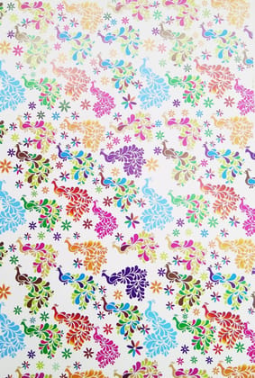 A4 Pattern Paper For Paper Crafts - Peacock  ,Pack of 10