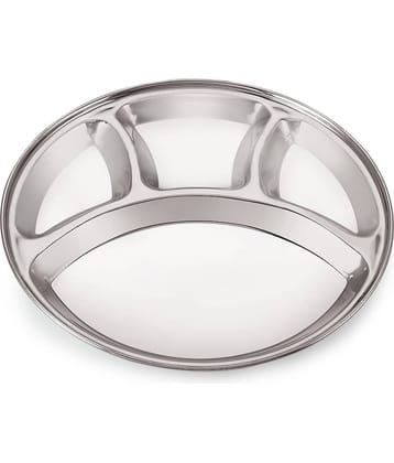 Neelam 1 Pcs Stainless Steel Silver Partition Plate