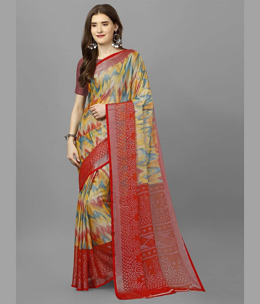 Sanwariya Silks Brasso Dyed Saree With Unstitched Blouse Piece ( Red )