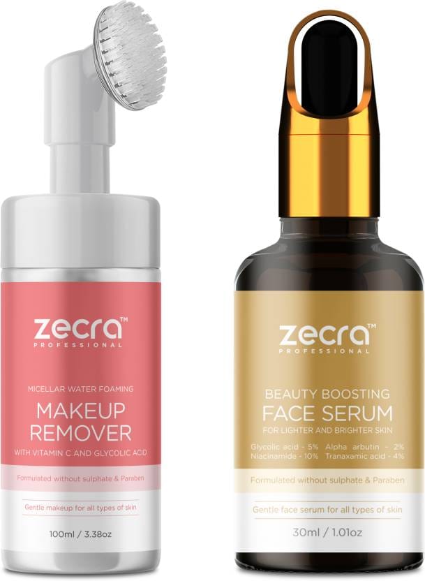 Zecra Combo Of Face Serum & Micellar Water Foaming Makeup Remover  (2 Items in the set)