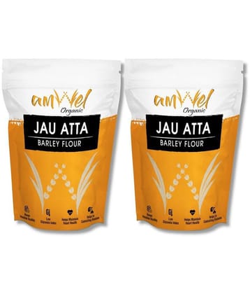 Amwel Jau Atta | Barley Flour | Diabetic friendly Low GI  900 gm Pack of 2