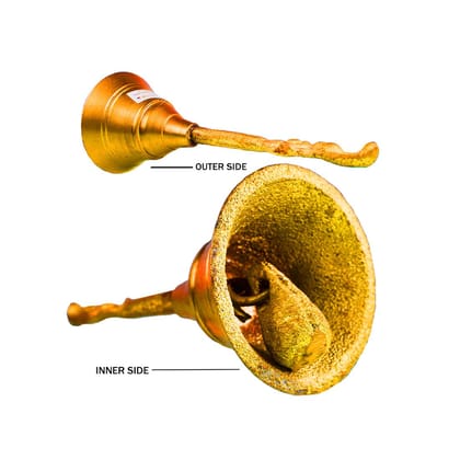 MAYAPURI Pital Puja Ghanta | Pooja Brass Ghanti | Mandir Bell, Size 6 inches
