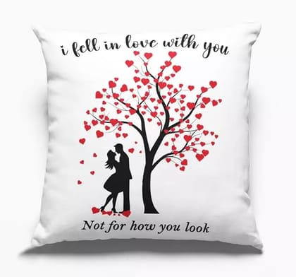 Arni Arts I Fell In Love Cushion Cover 16x16 Inch