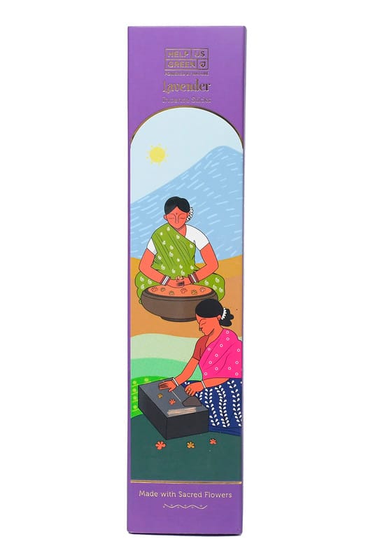 Help Us Green Handmade Natural Lavender Incense Sticks, 40 Sticks