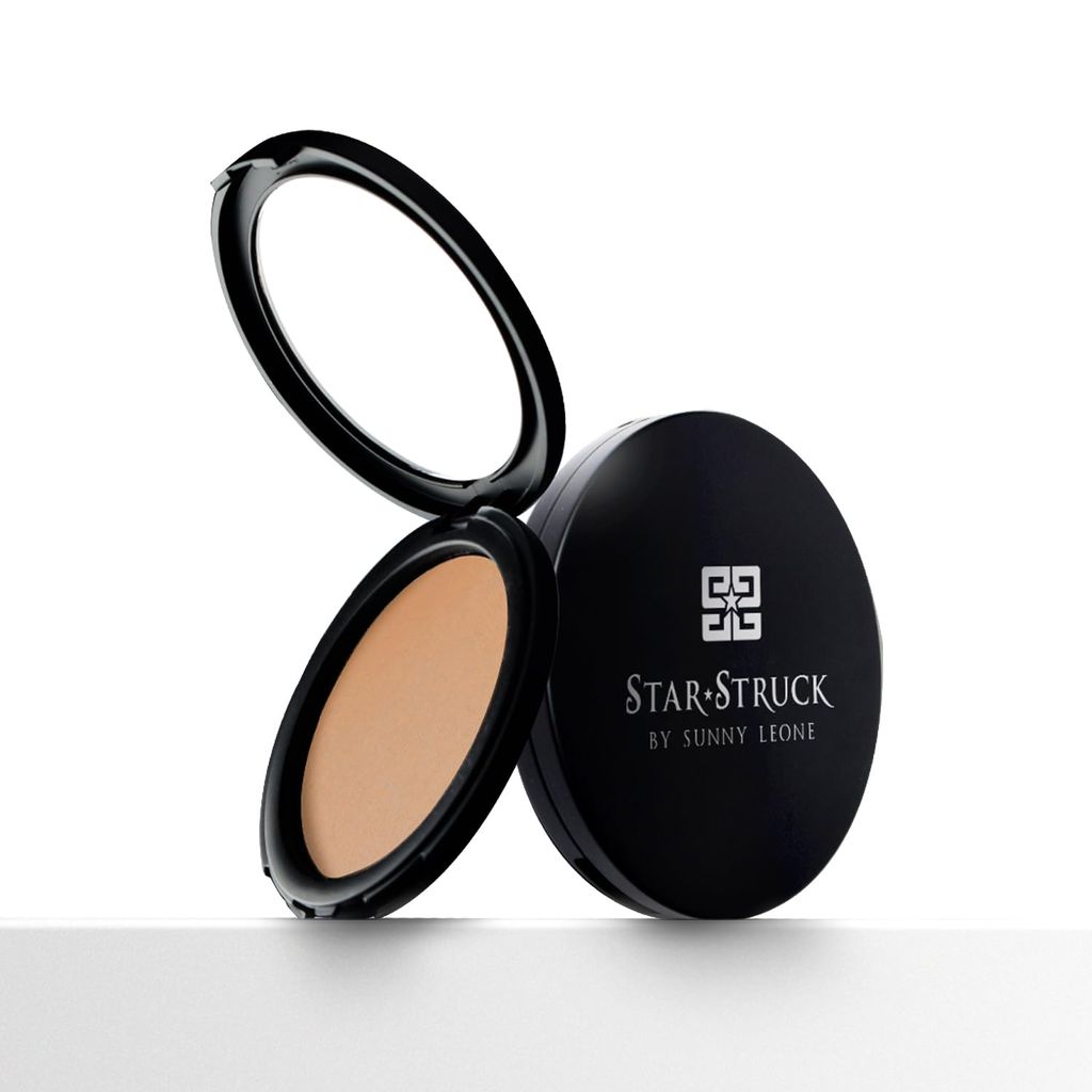 STARSTRUCK BY SUNNY LEONE Flawless Finish: The Ultimate Compact Powder for Effortless Beauty-9 gram (Compact Powder)