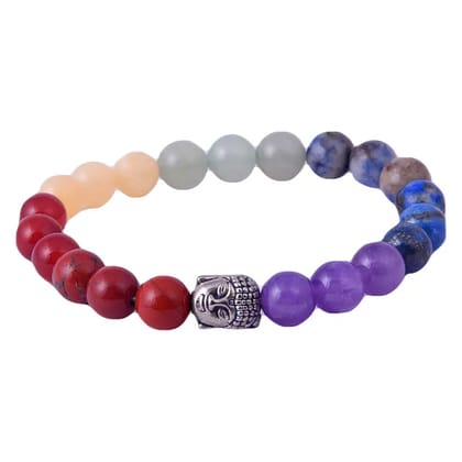 Seven Chakra Bracelet Healing and Vastu, Meditation, Protection Stylish Bracelet for Girls/Boys/Women(KI_167)  by Krishna Impex