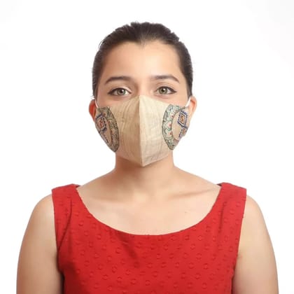 Tisser Madhubani Handpainted Face Mask