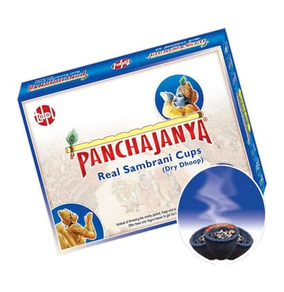 Panchajanya Real Sambrani Cups - 1 Packet 12 Pcs