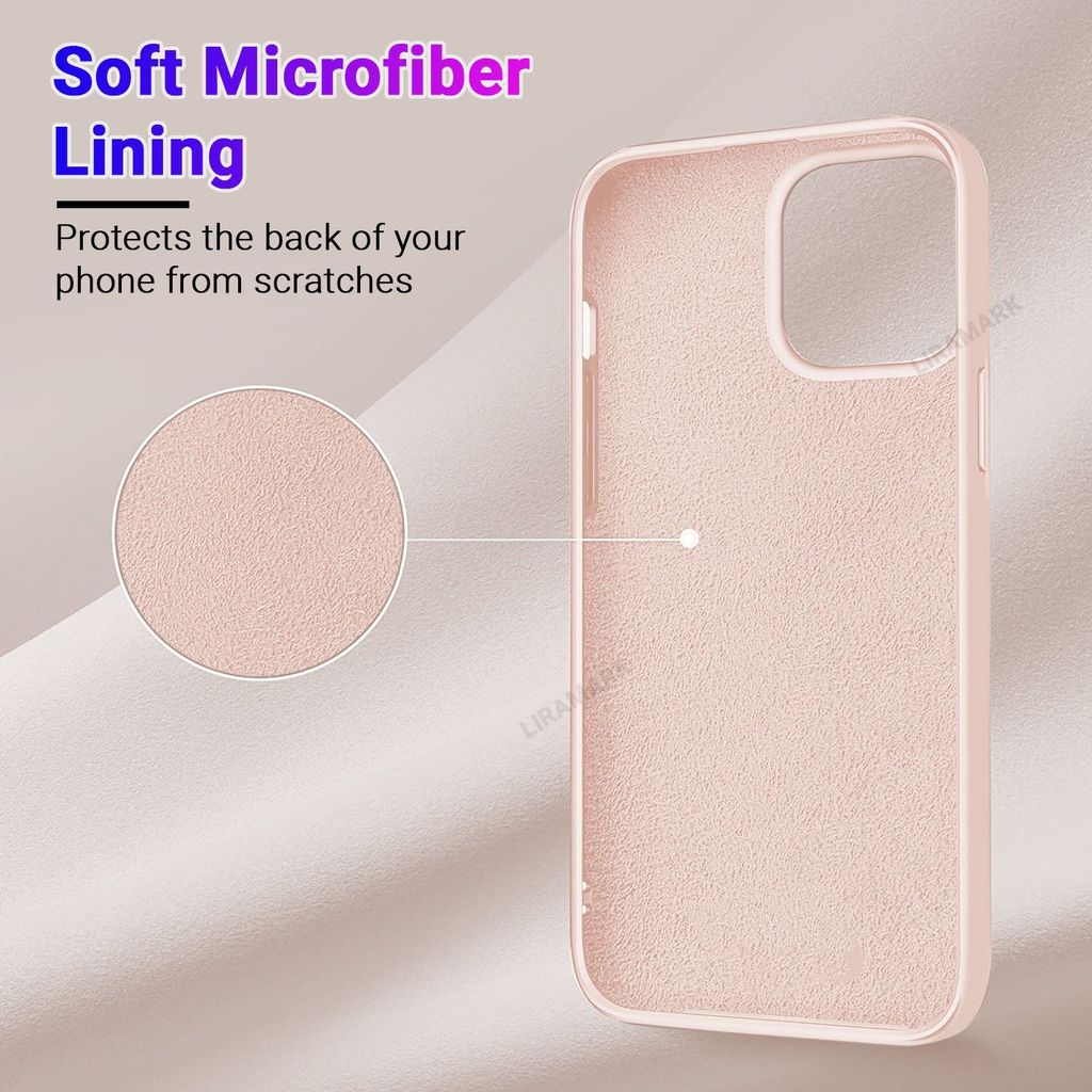 LIRAMARK Liquid Silicone Soft Back Cover Case for Apple iPhone 14 Pro (6.1 inch)