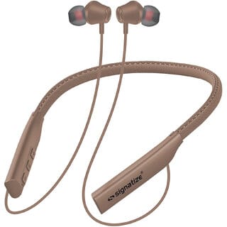 SIGNATIZE Bluetooth Wireless in-Ear Neckband TF Card Support with Mic, 60 Hours Playtime