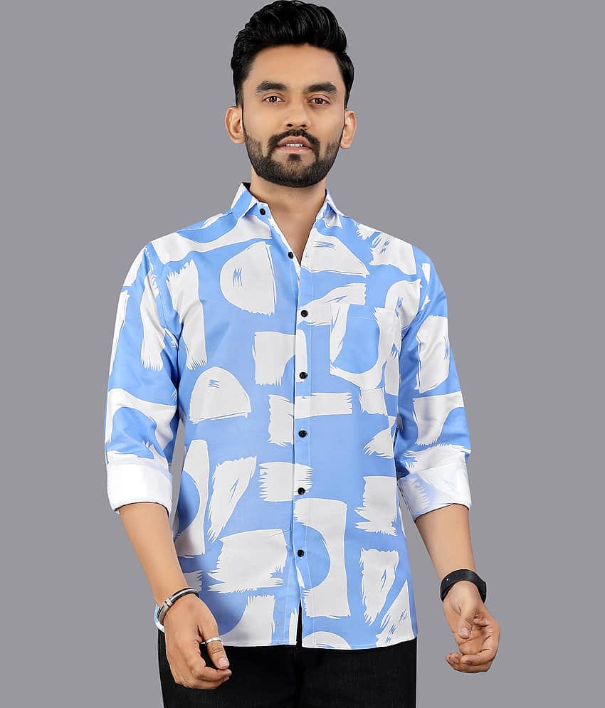 ADWYN PETER 100% Cotton Regular Fit Printed Full Sleeves Men's Casual Shirt - Peach ( Pack of 1 )