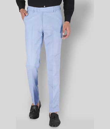 Playerz - Blue Polycotton Slim - Fit Men's Trousers ( Pack of 1 )