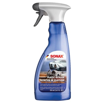 SONAX Plastic Detailer 500ml | Effortless Clean & Restore Spray | All Plastic Surfaces | Fast & Easy Application, No Wiping Required | Use on Vehicle Trim, Dashboards, Bumpers | Art.No.025524100