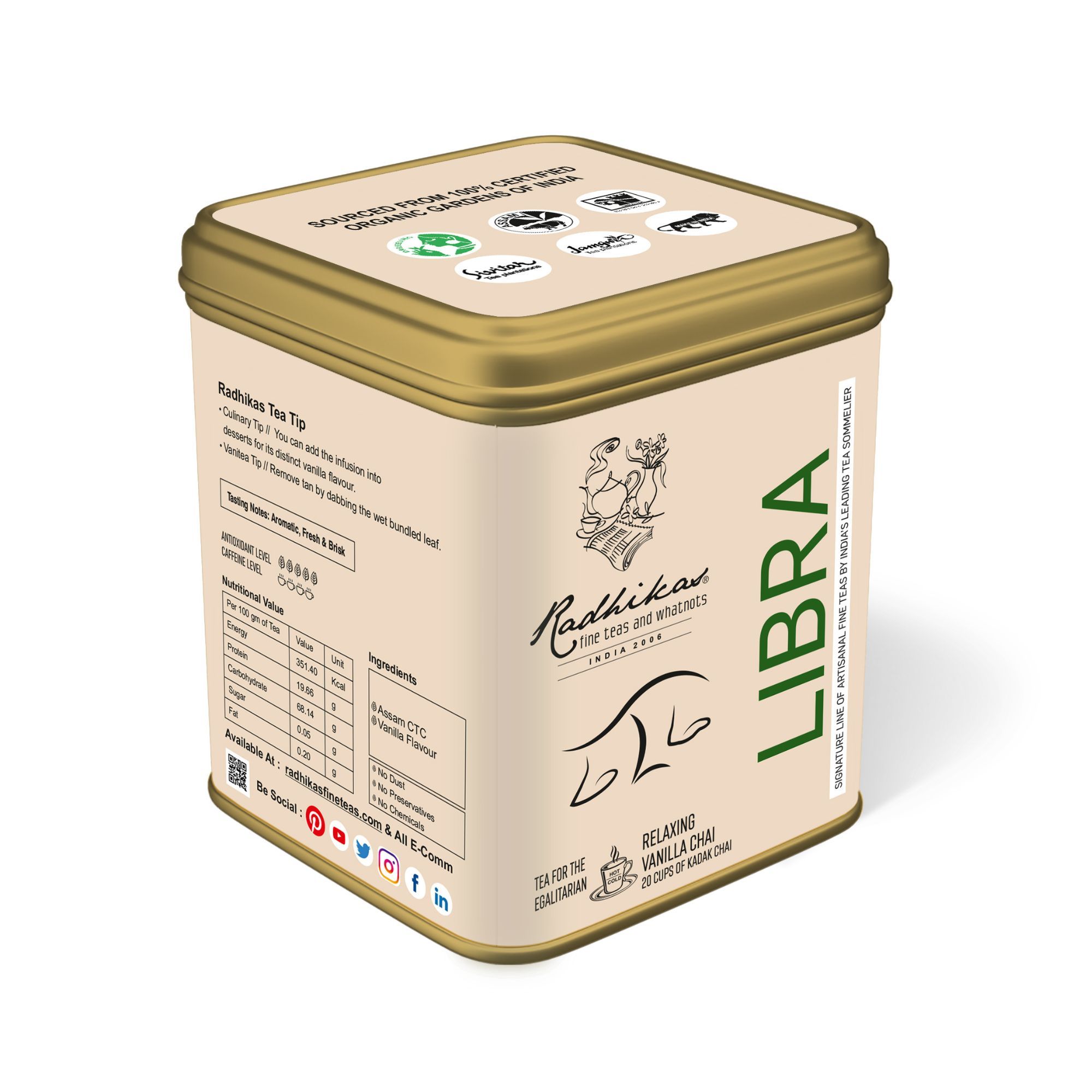 Libra Vanilla Chai - A special blend that celebrates the Egalitarian