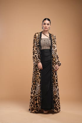 Black Color Kaftan-XS