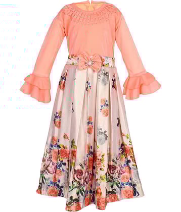 Arshia Fashions Polyester Gowns For Girls ( , Blue )