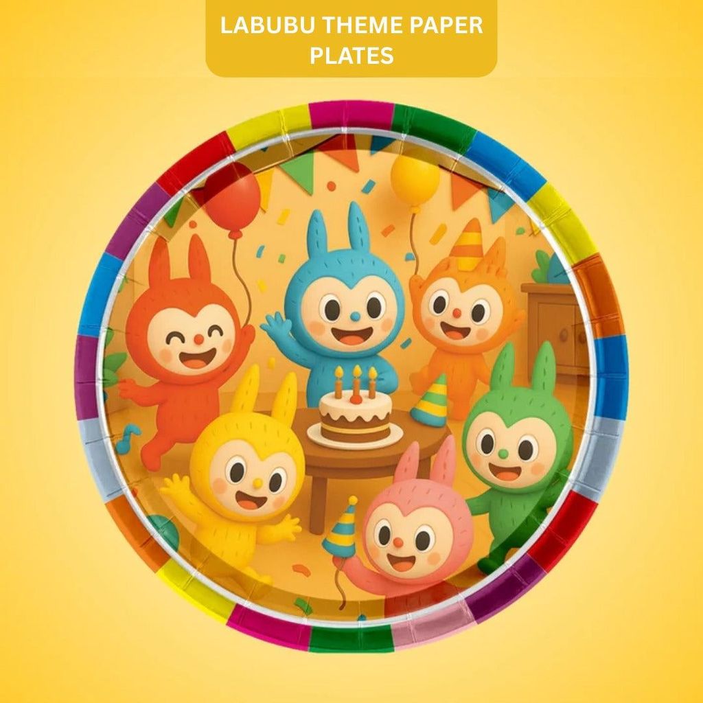 Labubu Theme Party Paper Plates - 9 inches - 8 PC - Party and Festive Needs | Buy online on ZillyBuy