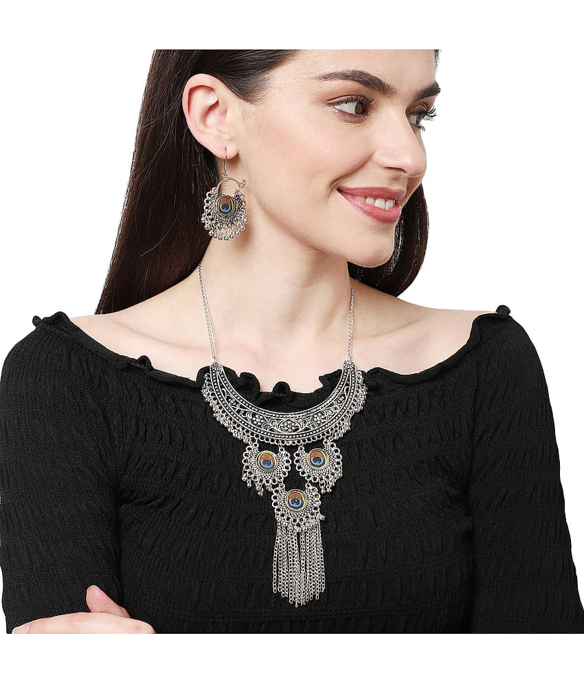 Bhagya Lakshmi Alloy Multi Color Traditional Necklaces Set Contemporary