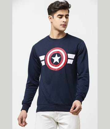 Leotude - Navy Blue Fleece Regular Fit Men's Sweatshirt ( Pack of 1 )