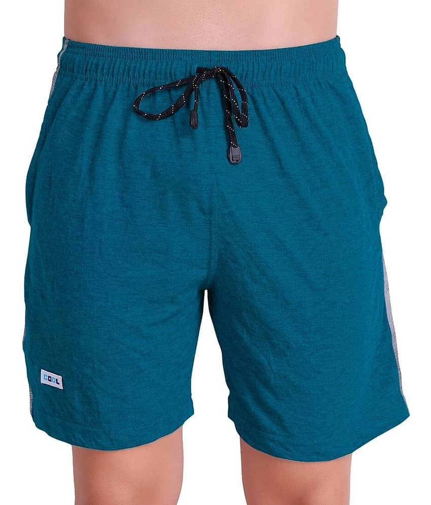TT Light Blue Cotton Blend Men's Shorts ( Pack of 1 )