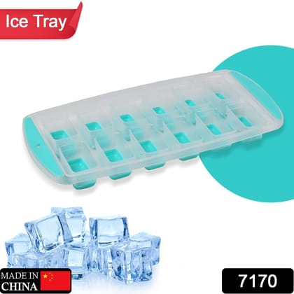 12-Grid Silicone Ice Cube Tray - Food-Grade Square Ice Maker, Easy Release Bottom