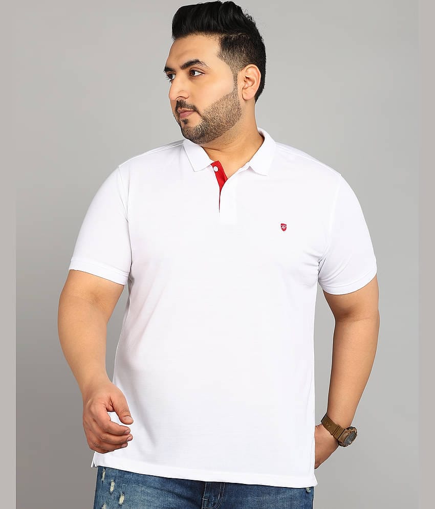 XFOX Pack of 1 Cotton Blend Regular Fit Solid Half Sleeves Men's Polo T Shirt ( Red )