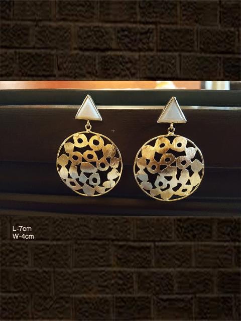 White stone with intricate design